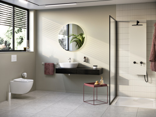 Раковина Vitra Geo 55 7428B003-0001 Белая фарфор накладная