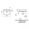 Раковина Vitra Geo 55 7428B003-0001 Белая фарфор накладная
