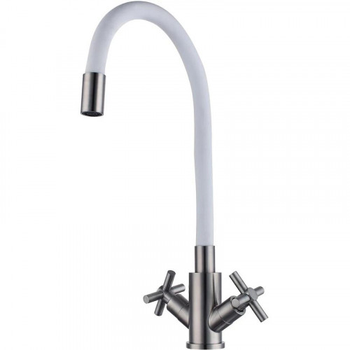 Смеситель для кухни Fmark FS8442-02 цвет Сатин Белый