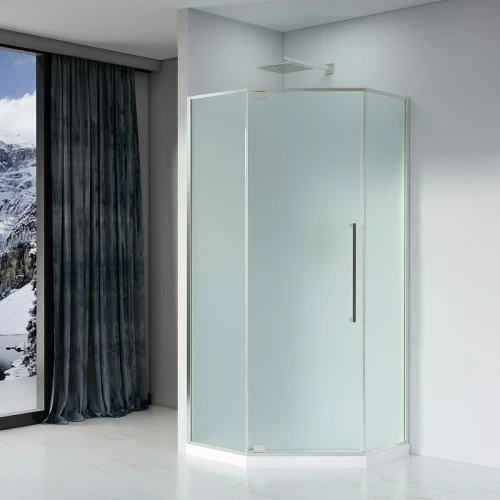 Душевой уголок Black&amp;White Stellar Wind S815 CF 90x90 815900CF профиль Хром стекло матовое