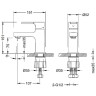 Смеситель для раковины Lemark Aura LM0606C Хром Синий