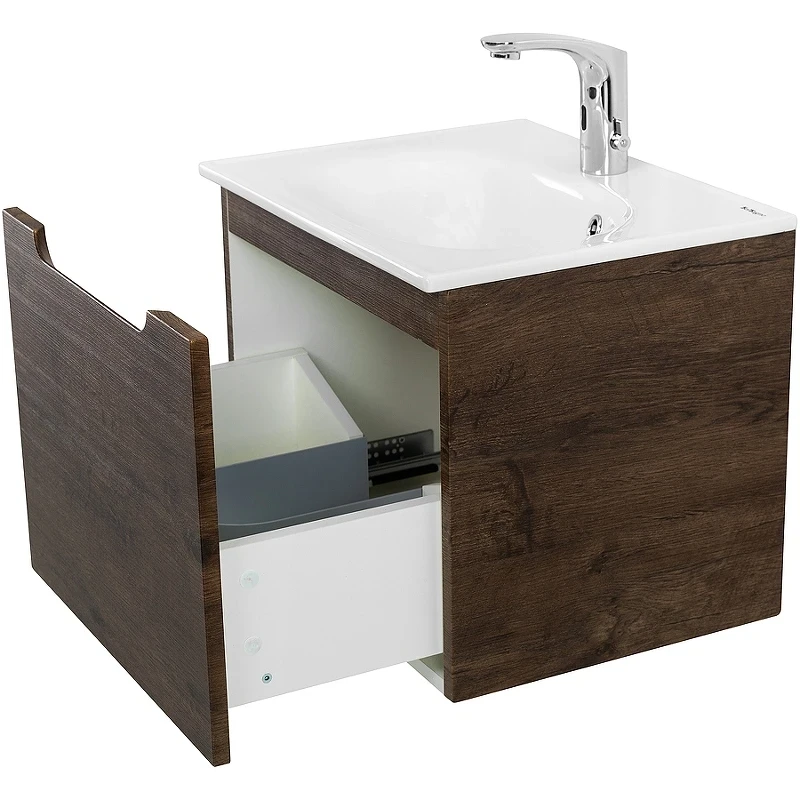 Тумба под раковину BelBagno Etna 60 ETNA-600-1C-SO-RW-P подвесная Rovere Moro МДФ / ЛДСП