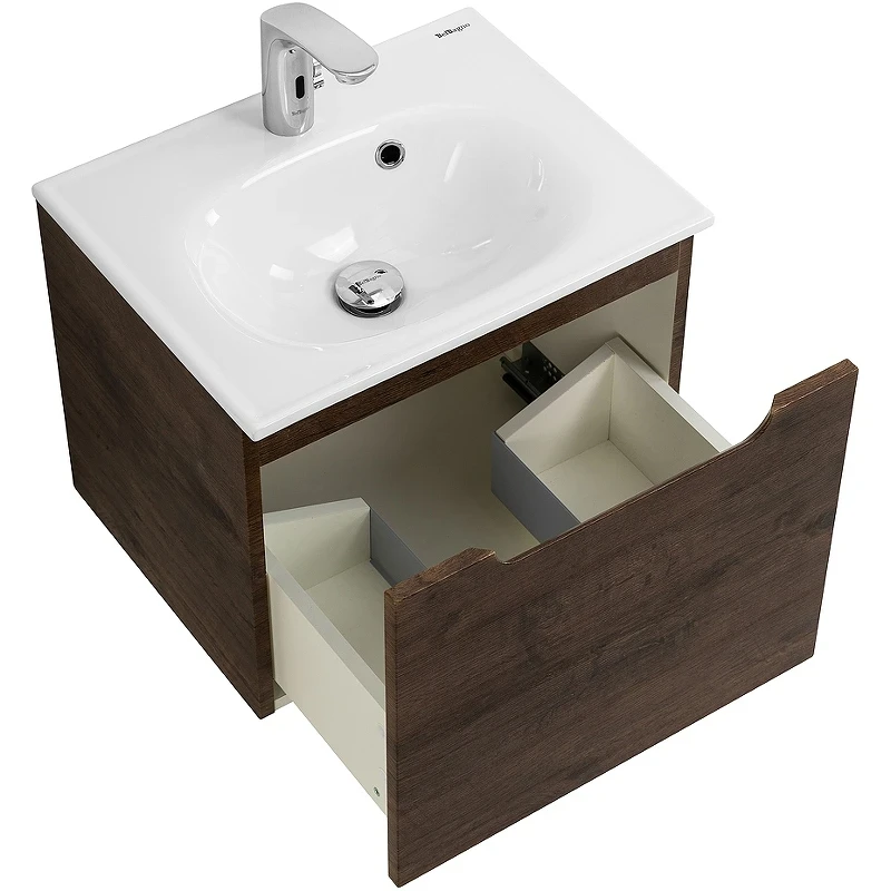 Тумба под раковину BelBagno Etna 60 ETNA-600-1C-SO-RW-P подвесная Rovere Moro МДФ / ЛДСП
