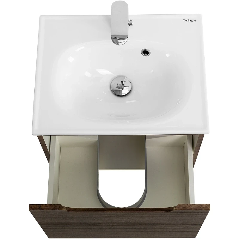 Тумба под раковину BelBagno Etna 60 ETNA-600-1C-SO-RW-P подвесная Rovere Moro МДФ / ЛДСП