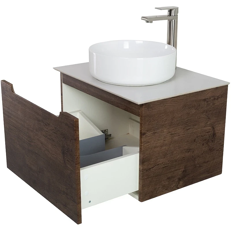 Тумба под раковину BelBagno Etna 60 ETNA-600-1C-SO-RW-P подвесная Rovere Moro МДФ / ЛДСП
