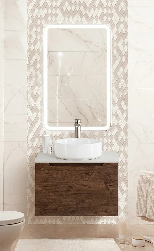 Тумба под раковину BelBagno Etna 60 ETNA-600-1C-SO-RW-P подвесная Rovere Moro МДФ / ЛДСП