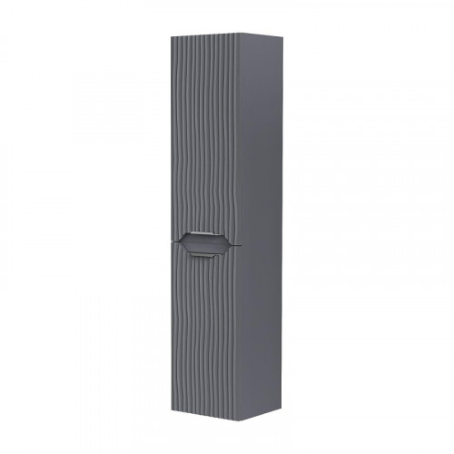 Шкаф пенал Equil Mirage 36 ppMIRAGE36.L.KZ-07 подвесной с бельевой корзиной цвет Графит софт