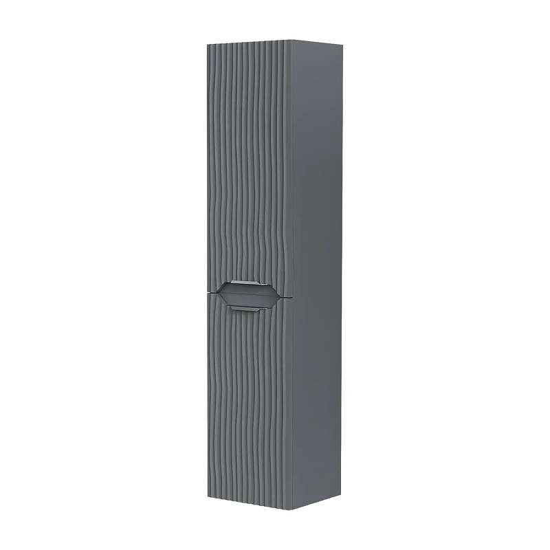 Шкаф пенал Equil Mirage 36 ppMIRAGE36.L.KZ-07 подвесной с бельевой корзиной цвет Графит софт
