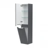 Шкаф пенал Equil Mirage 36 ppMIRAGE36.L.KZ-07 подвесной с бельевой корзиной цвет Графит софт