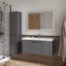 Шкаф пенал Equil Mirage 36 ppMIRAGE36.L.KZ-07 подвесной с бельевой корзиной цвет Графит софт