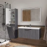 Шкаф пенал Equil Mirage 36 ppMIRAGE36.L.KZ-07 подвесной с бельевой корзиной цвет Графит софт