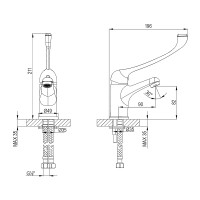 Смеситель для раковины Lemark Project LM4636C Хром латунь