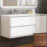 Тумба с раковиной SanVit Бруно-2 120 L kbruno2120 с фактурой под дерево подвесная Зебрано МДФ / ЛДСП