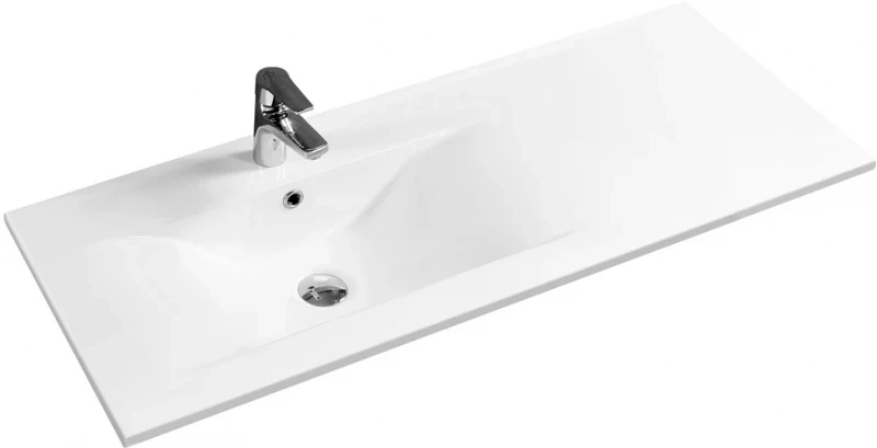 Тумба с раковиной SanVit Бруно-2 120 L kbruno2120 с фактурой под дерево подвесная Зебрано МДФ / ЛДСП