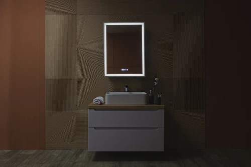 Зеркальный шкаф Silver Mirrors Киото-3 60 LED-00002824 с подсветкой Черный МДФ / ЛДСП, стекло