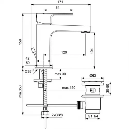 Смеситель для раковины Ideal Standard Cerafine D BC686U8