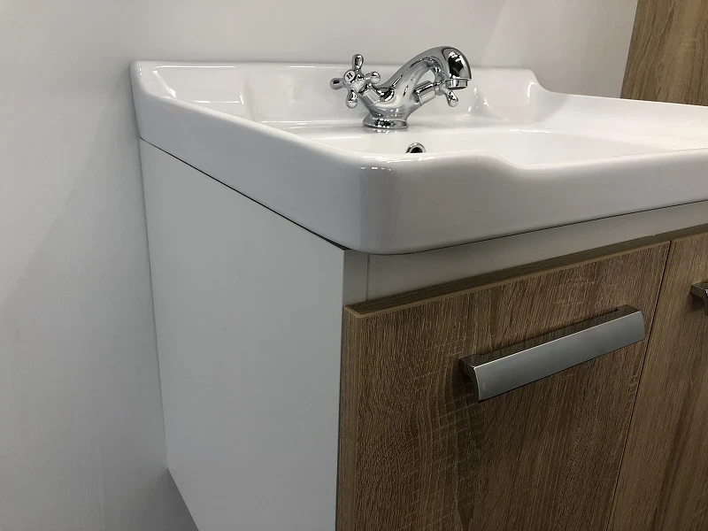Тумба с раковиной Comforty Рига 60 00004142213 подвесная Дуб сонома МДФ / ЛДСП
