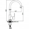 Смеситель для кухни Ledeme H03W 4003-WL Белый Хром
