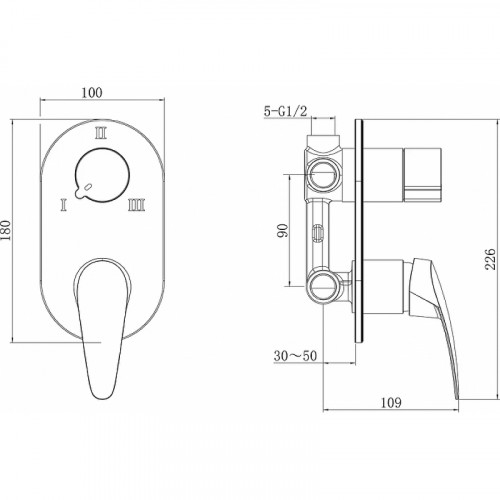 Смеситель для душа Lemark Linara LM0428C цвет Хром