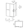 Душевой уголок Grossman Style 110х80 120.K33.05.1180.21.00 профиль Черный матовый стекло прозрачное