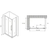 Душевой уголок Abber Schwarzer Diamant 130x85 AG30130BH-S85B профиль Черный стекло прозрачное