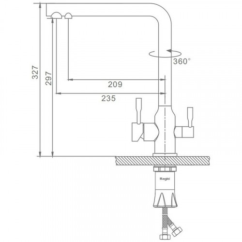 Смеситель для кухни Raglo R81.61.05 Хром латунь
