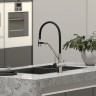 Смеситель для кухни Sancos Dora SC4003BN Никель брашированный Черный латунь