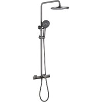 Душевая система Abber Thermostat AF8516NG с термостатом Никель латунь на стену