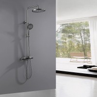 Душевая система Abber Thermostat AF8516NG с термостатом Никель латунь на стену
