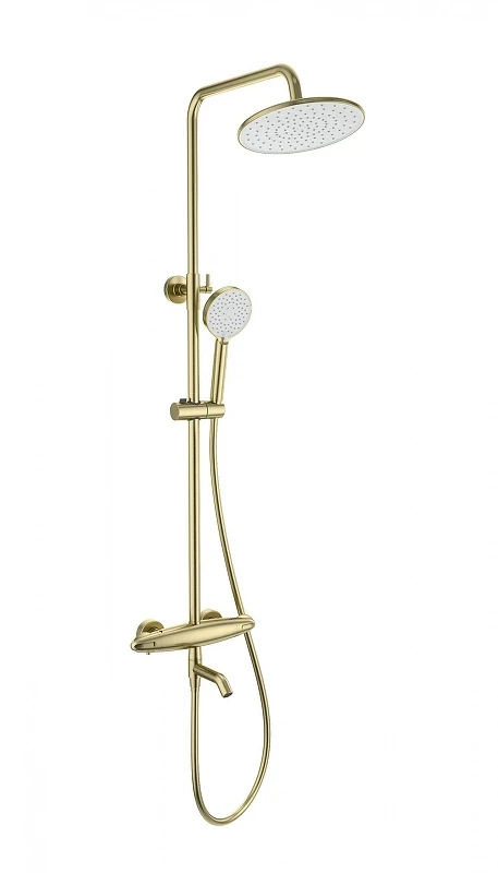 Душевая система Wonzon & Woghand Capsule WW-B3031-A1-BG с термостатом цвет Брашированное золото