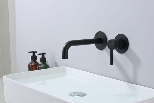 Смеситель для раковины Splenka S221.11.06 Черный матовый нержавеющая сталь встраиваемый