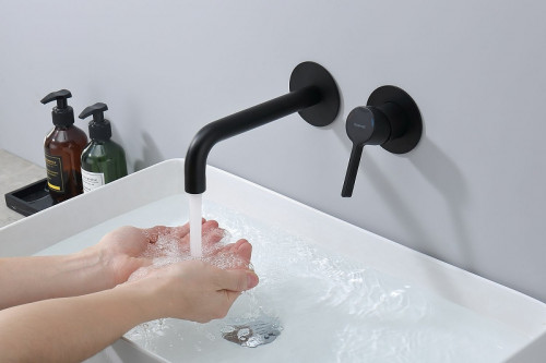 Смеситель для раковины Splenka S221.11.06 Черный матовый нержавеющая сталь встраиваемый