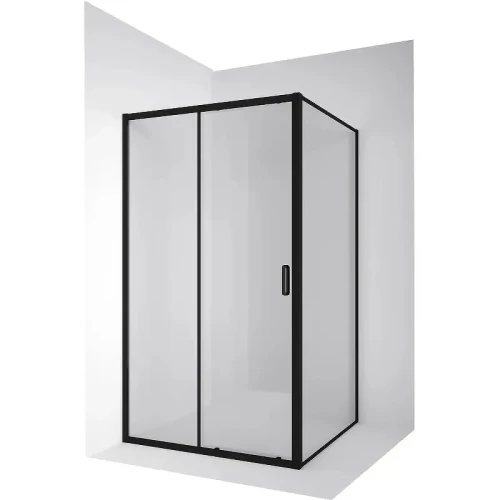 Душевая стенка Ambassador Forsa 90 90AB профиль Черный cтекло прозрачное