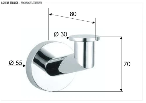 Крючок Remer Guest GS50BO цвет Белый матовый
