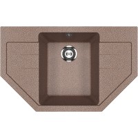 Кухонная мойка Ulgran Classic U-609-307 Терракот искусственный камень (литьевой мрамор) встраиваемый