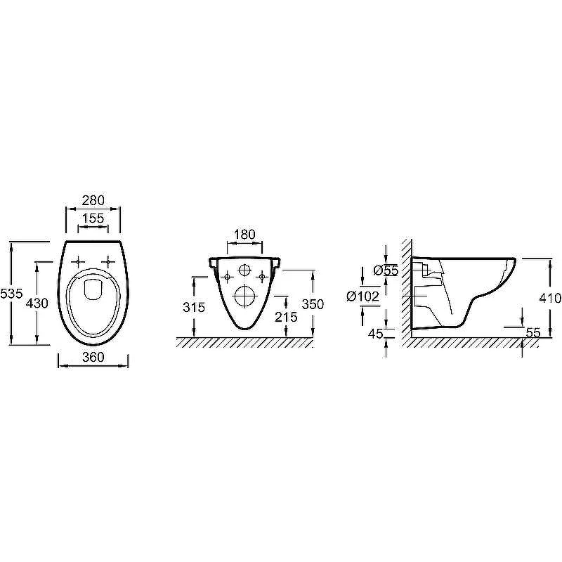 Комплект унитаза Jacob Delafon Patio EDV102-00+E70021-00 с инсталляцией Berges Novum L3 040213 с сиденьем Микролифт и клавишей смыва Хром