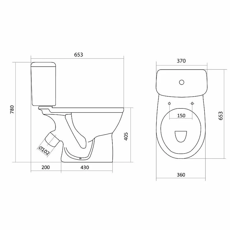 Унитаз компакт Santek Бореаль 1WH301704 с бачком и сиденьем