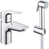 Смеситель для раковины Grohe BauEdge 23757001 с гигиеническим душем Хром латунь