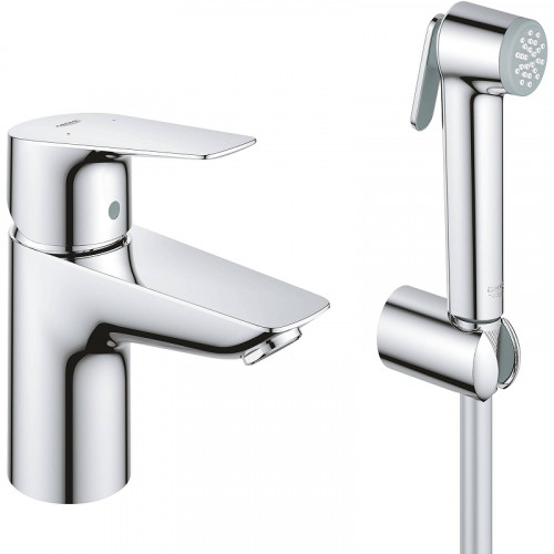 Смеситель для раковины Grohe BauEdge 23757001 с гигиеническим душем Хром латунь