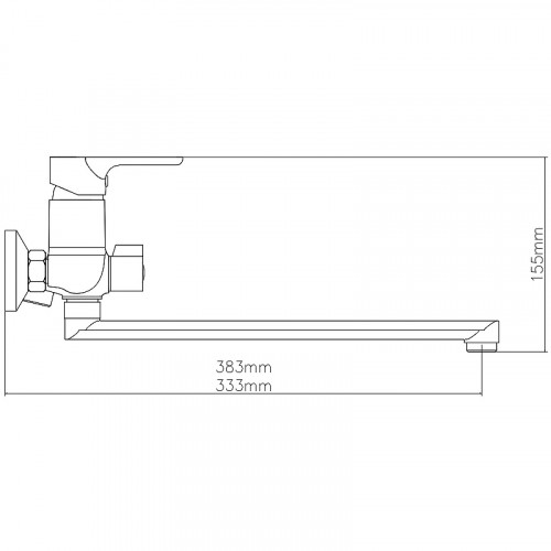 Смеситель для ванны ESKO Mexico MX31 универсальный Хром латунь на стену