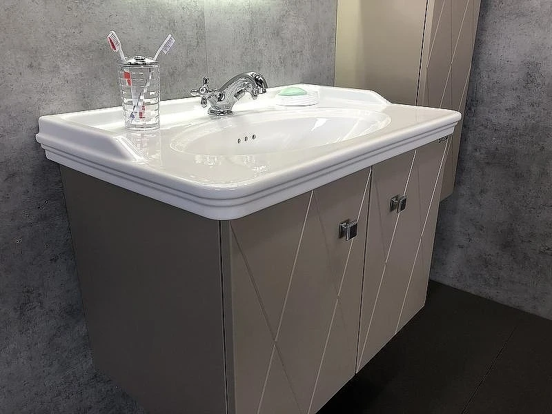 Тумба с раковиной Comforty Кремона 80 00-00001040 подвесная Латте