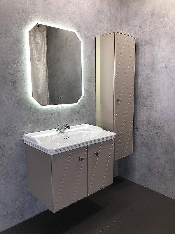 Тумба с раковиной Comforty Кремона 80 00-00001040 подвесная Латте