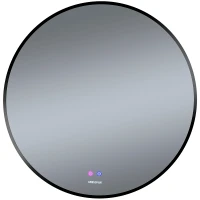 Зеркало Grossman Cosmo-норма Black 80 1980802 с подсветкой Черное с сенсорным выключателем и подогревом стекло