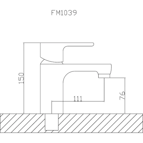 Смеситель для раковины Fmark FM1039 цвет Хром