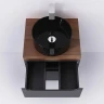 Тумба под раковину Jorno Wood 60 wood.01.60/P/GR подвесная Серая МДФ / ЛДСП