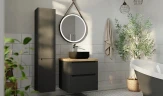 Тумба под раковину Jorno Wood 60 wood.01.60/P/GR подвесная Серая МДФ / ЛДСП