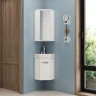Тумба под раковину Onika Айленд 35 R 103502 подвесная, угловая цвет Белый