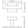 Двойной крючок Omnires Lift 8154BCR Хром
