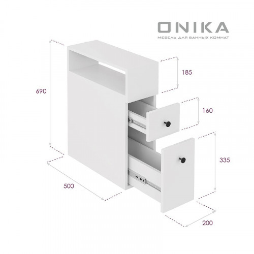 Тумба Onika Кроун 20 402001 цвет Белый