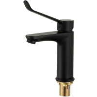 Смеситель для раковины Gappo G21-6 G1021-6 Черный матовый латунь